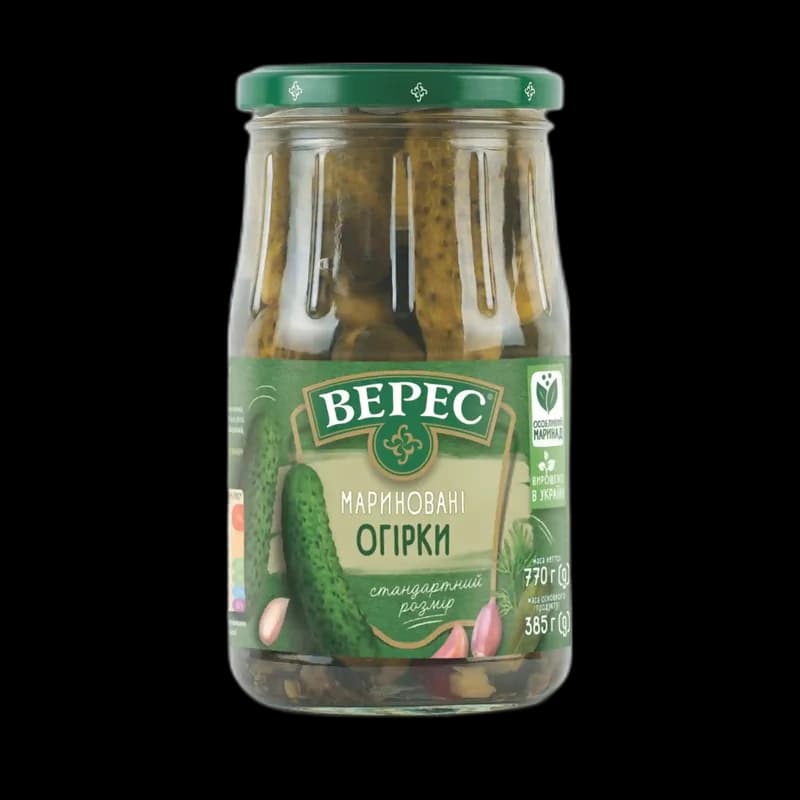TM Veres Marinované okurky, 770g/ 8ks