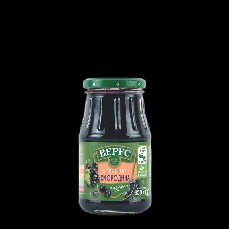 TM Veres Černý rybíz drcený s cukrem 350 g/ 12ks