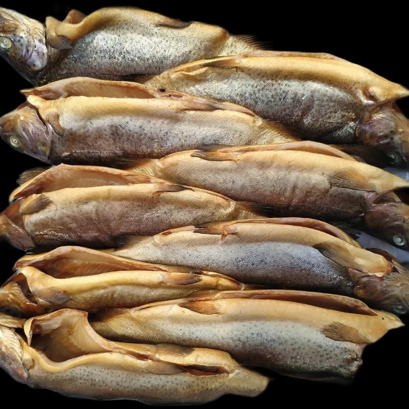 SoNa Pstruh uzený za studena, vykuchaný,  3kg