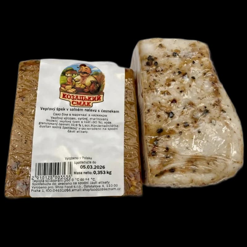 KS Špek vepřový v slaném nálevu s česnykem ,  ± 600g