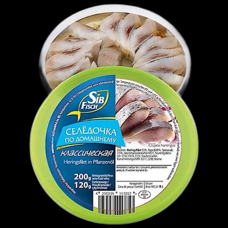 SibFisch Sleď filé v oleji klasické 200 g 1/6 ks