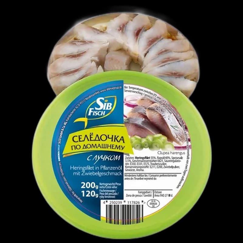 SibFisch Sleď filé v oleji s cibulí 200 g 1/6ks