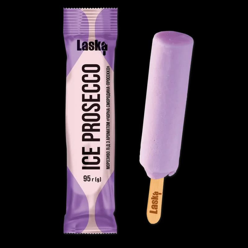 Laska Zmrzlina s příchutí černého rybízu a Prosecca 95 g/32ks