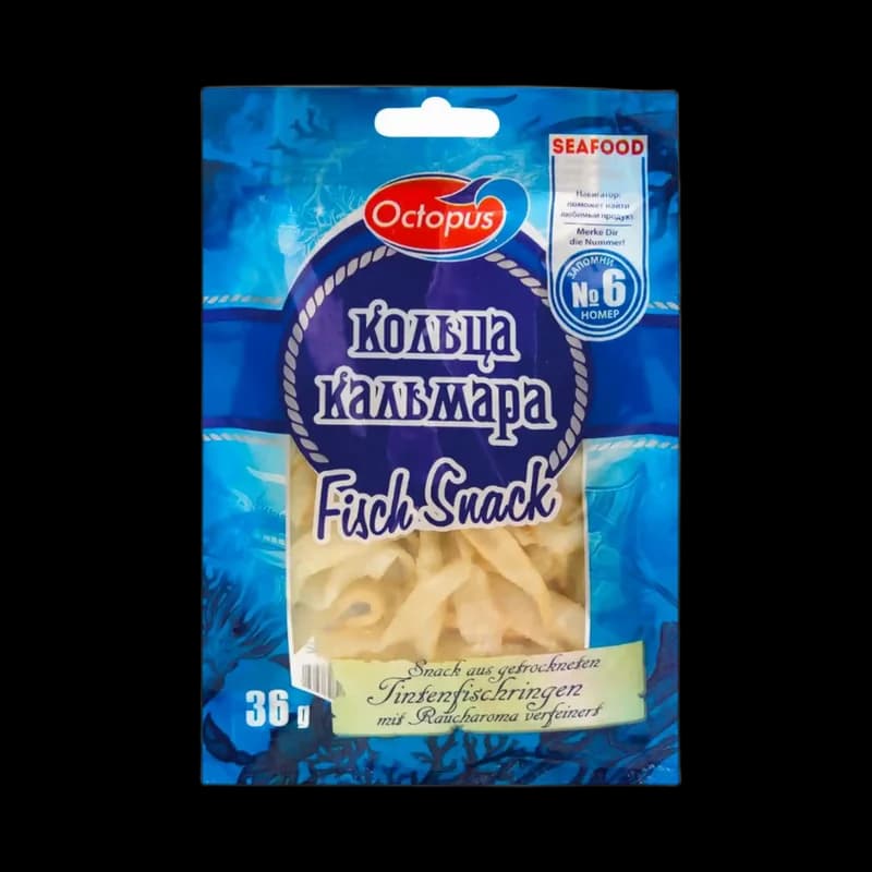 Oktopus Kalamár sušený (kroužky), 36g / 25ks