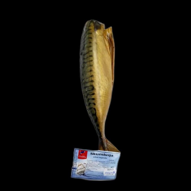 O Makrela bez hlavy uzená za studena (vakuově balená), ± 0,350 g