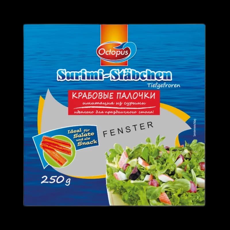 Oktopus Surimi tyčinky s krabí příchutí, 250g/20ks