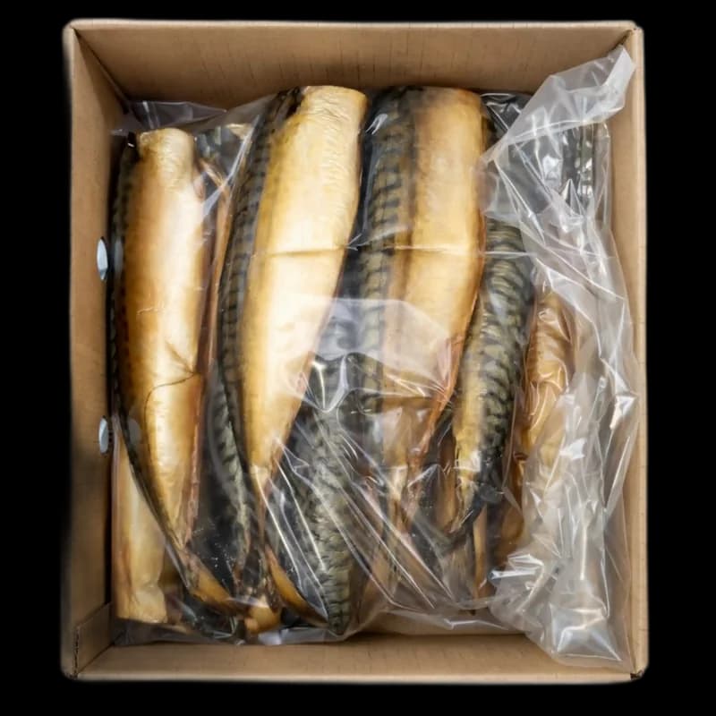O Makrela bez hlavy uzená za studena ± 4 kg