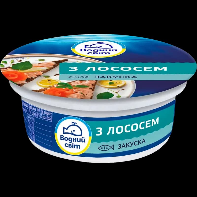 "Vodnyj svit", "Zakuska", Pomazánka s lososem, pasterizovaná, 110 g/12ks